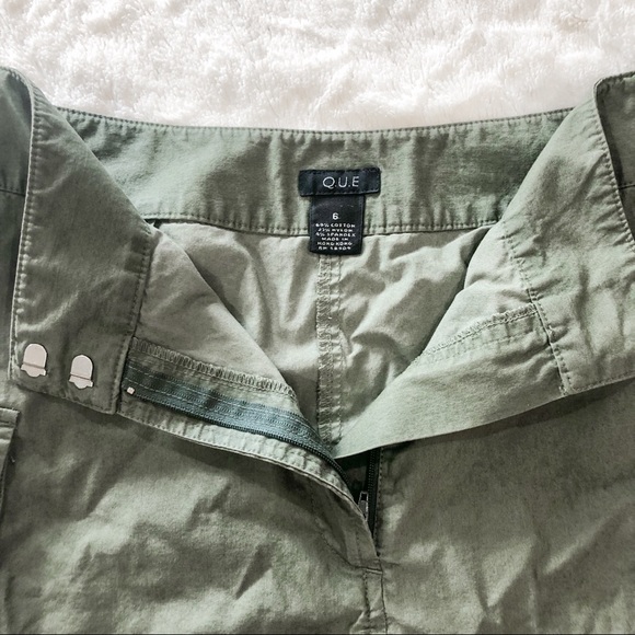 Military Green Cargo High Waisted Skirt - Picture 3 of 3